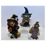Resin witch & misc Halloween witch figurines