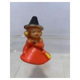 Vtg Gurley Co. Halloween witch candle 3"H