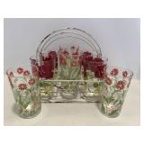 Vtg glasses (8) (2 have small chips) &....