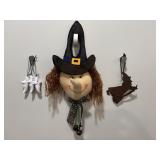 (3) Mini hanging ghost & misc Halloween