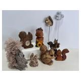 Squirrel plant spikes, bobble head squirrel...