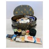 Vtg Tin & Misc sewing items