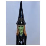 Vtg Ceramic witch figurine 21"H