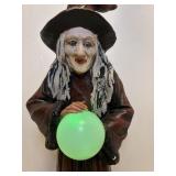 Vtg Halloween witch figurine holding a crystal...