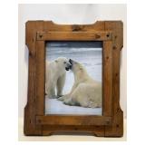 Polar Bear print & frame 18"W x 21"H