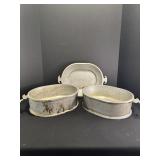 Vtg Guardian Service cast Aluminum roasters..