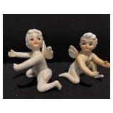 Vtg Lusterware winged pixies/angels made...