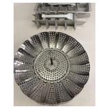 Vtg Aluminum ice cube trays & collapsible ....