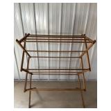 Vtg Wood dryer rack 35"W x 18" D x 44"H