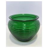 Vtg National Potteries emerald green art..