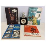 Vtg Sports books & Washington redskin AVON....