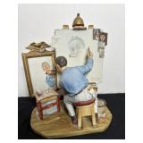 Norman Rockwell Porcelain Figurine 9'H