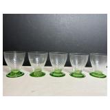 3'H Uranium Glass Cordials