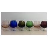 3' Etched Floral Brandy Snifters