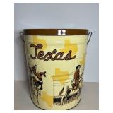 Texas Popcorn Tin with Handle 14'H