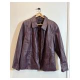 Maggie Barnes Women's Plum Leather Jacket 3X