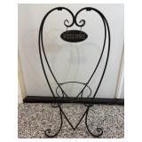 Vintage Metal Heart Shaped Welcome Sign 31'H