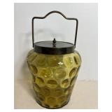 Vintage 6' Olive Green Biscuit Jar