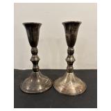 Sterling Silver Candlestick Holders 6.75'H