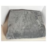 Gray Plush Blanket 90'x90'