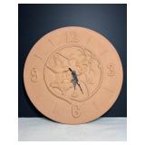 13' Dia Terra Cotta Clock untested