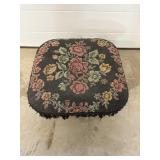 .Tapestry Covered Foot Stool 14'x14'x8'H