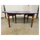 Vintage Table with 2 leaves 74'x44'