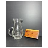 10' Etched Pitcher & Wood Mother Box