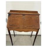 Vintage Wood Secretary Desk 28'x14'x39'H