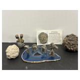 Vtg Ottonosia 'Fossilized Algae' & misc