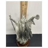 Vtg Wind Wizard figurine - pewter 8'H