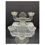 Art Deco candle holders 8.5'W x4.5'H