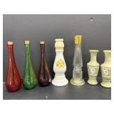 Decorative glass teardrop shaped bottles 8'H,...