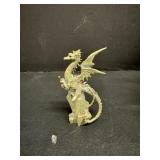 Vtg Perth Pewter S-549 dragon 1'-2'H