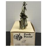 Vtg Perth Pewter S-549 dragon 1'-2'H