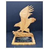 Wooden Scouting award 6.25'W x 4'D x 9.75'H