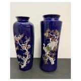 Vtg Hi,ark Japanese vases 11' & 12' H