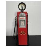 Vtg gas pump bank - missing piece on globe