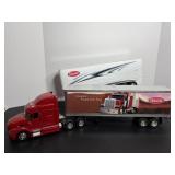 Vtg Semi tractor & (2) box trailers - (1) trailer.