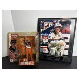 Vtg Dale Earnhardt Jr plaque & figurine