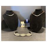 Diamond headband, necklaces & matching...
