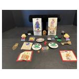 American Doll pins, holiday pins & misc