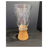 Rare Longaberger Etched glass huricane...