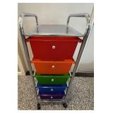 5- drawer rolling cart 13" x 15" x 36"