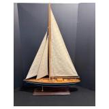 Wooden ship Lg 25"W x 5"D x 34"H
