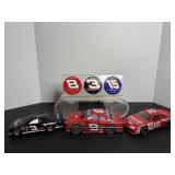 Vtg Dale Earnhardt Jr. tin & race cars & sign