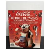 Vtg Coca Cola bubble blowing polar bear ornament