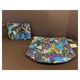 Veras Bradley midnight blues diddy bag & cosmetic,