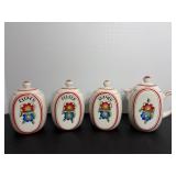 Vtg Art Deco Spice jars & creamer