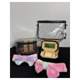 Makeup bags, Jewelry cases & head bands